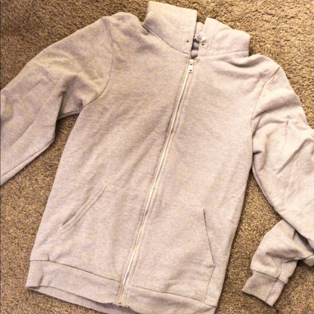 Grey zip up hoodie